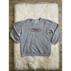 VTG Arizona Jean Company Gray Spellout Sweater M